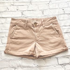 American Eagle Twill Midi Shorts